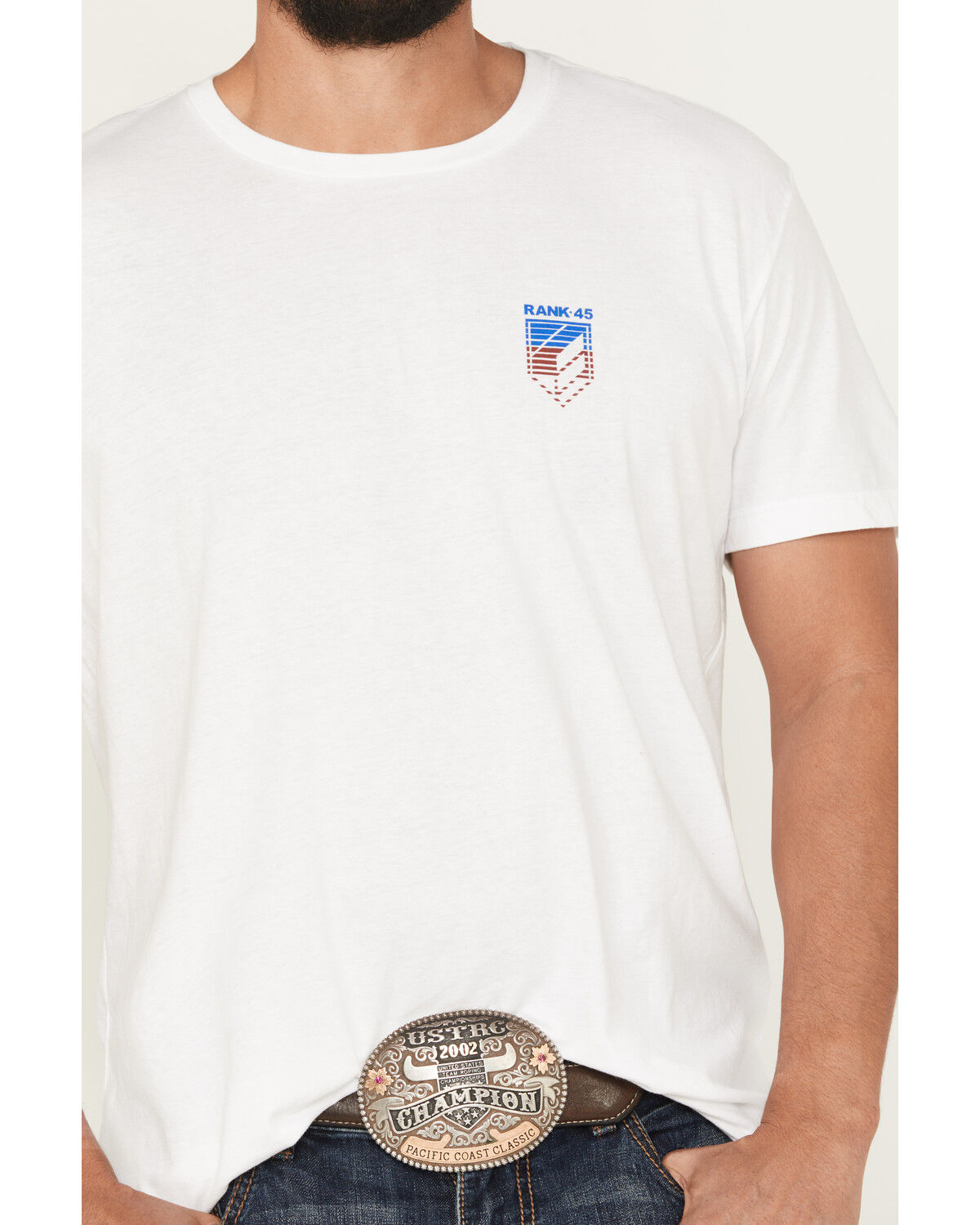 Image #3 - RANK 45® Men's Bleacher Americana Short Sleeve Graphic T-Shirt, White, hi-res