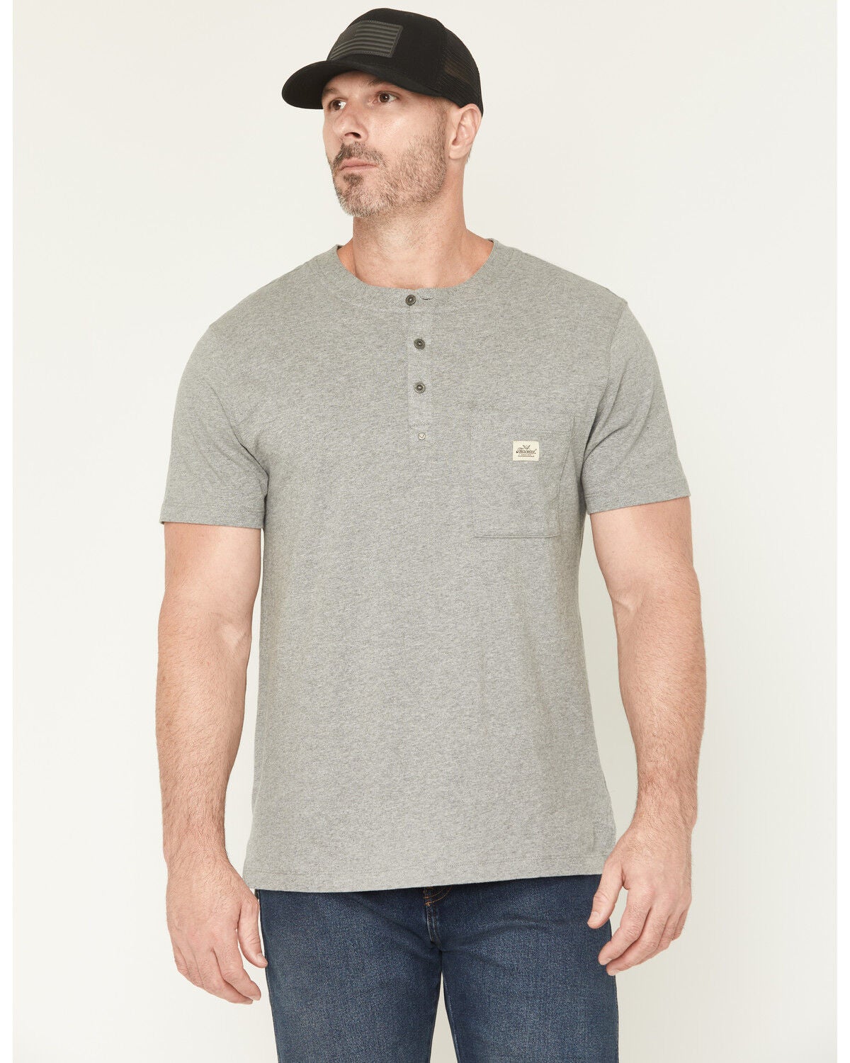 Thorogood Men's Vintage Wash Short Sleeve Pocket Work T-Shirt, Heather Grey, hi-res