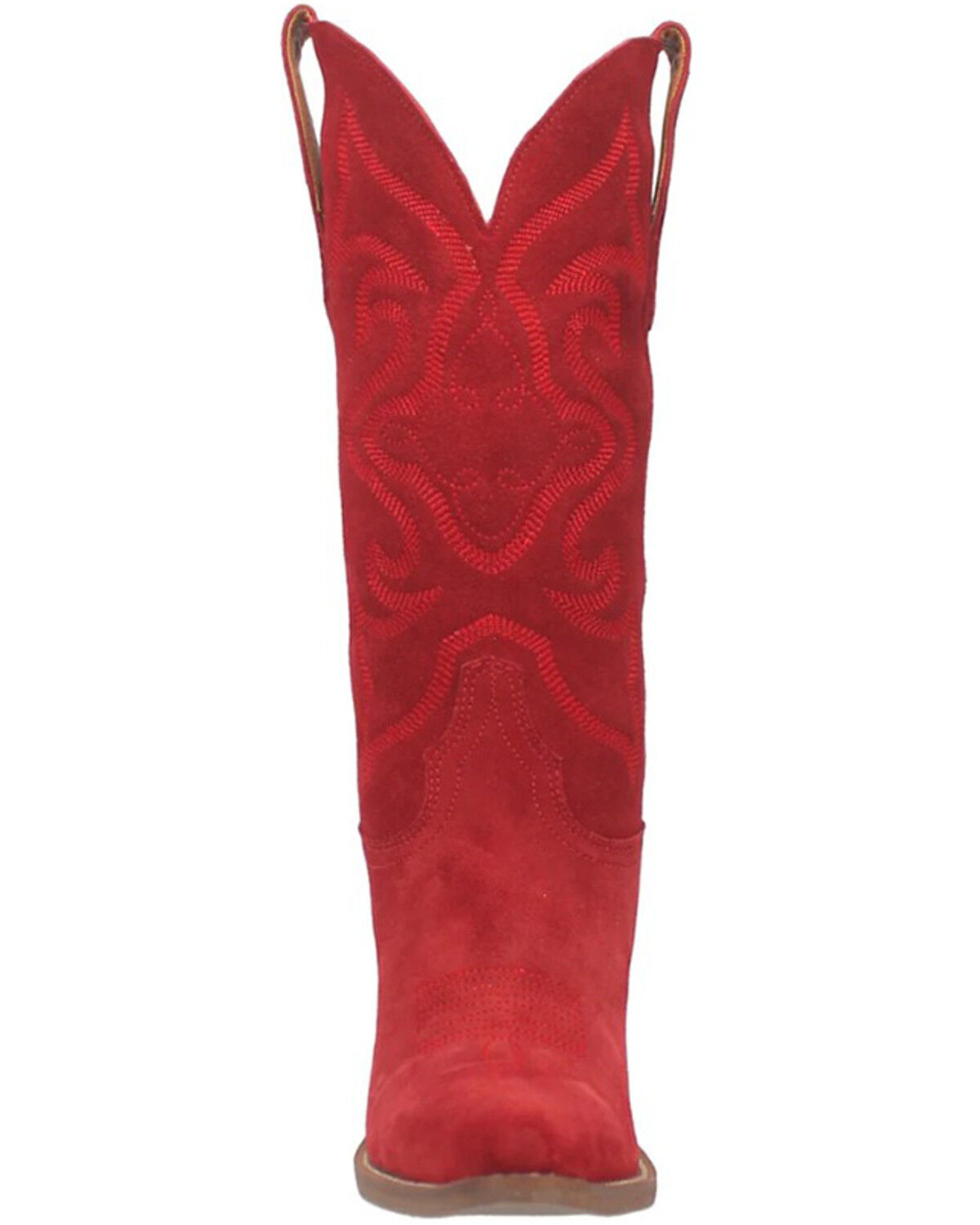 Image #4 - Dingo Women's Out West Suede Western Boots - Snip Toe, Red, hi-res