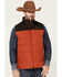 Image #1 - Ariat Men's Orange Color Block CC Crius Zip-Front Vest, Orange, hi-res