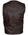 STS Ranchwear Men's Brandy Leather Chisum Vest - Big , Burgundy, hi-res