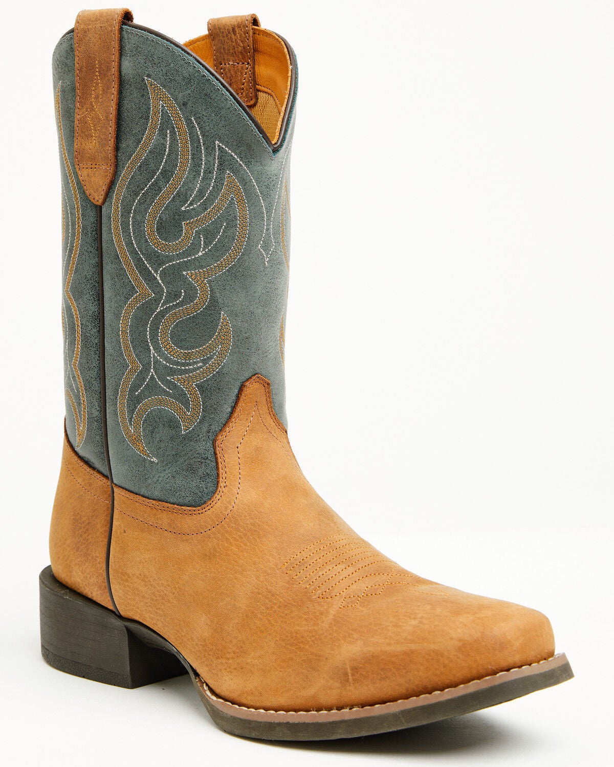 Cody James Ace&trade; Western Boots - Broad Square Toe, Blue, hi-res