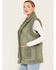 Image #2 - 26 International Women's Suede Sherpa Lined Vest, , hi-res