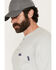 Image #2 - Lapco Men's FR Long Sleeve Henley T-Shirt, Grey, hi-res