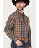 Image #2 - Cody James Men's Sunrise Plaid Print Long Sleeve Western Snap Shirt - Big, Light Blue, hi-res