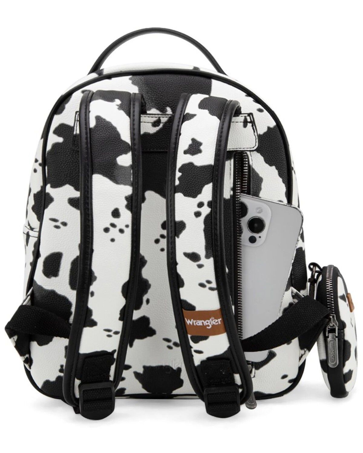 Image #4 - Wrangler Women's Cow Print Backpack, Black, hi-res