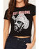 Image #3 - Post Malone Women's Face Short Sleeve Graphic Baby Tee, Black, hi-res