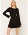 Image #1 - Cleo + Wolf Women's Drop Waist Tiered Knit Mini Dress, Black, hi-res