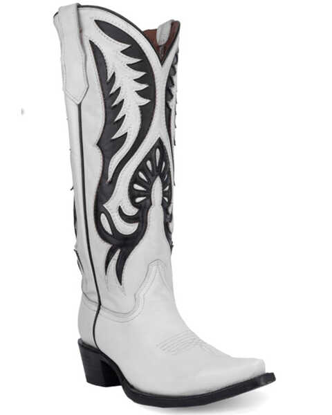 Corral Women's Inlay Western Boots - Snip Toe, White, hi-res