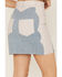 Image #5 - Understated Leather Women's Lil Mamma Scalloped Denim Leather Mini Skirt, Blue, hi-res