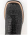 Ferrini Men's Caiman Croc Print Western Boots - Broad Square Toe, Black, hi-res