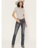 Image #3 - Grace in LA Women's Medium Wash Mid Rise Embellished Bootcut Denim Jeans, Medium Wash, hi-res