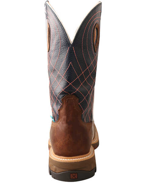 Image #4 - Twisted X Men's Waterproof CellStretch Western Work Boots - Alloy Toe, Brown, hi-res