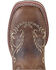 Image #2 - Smoky Mountain Little Girls' Marilyn Western Boots - Square Toe, Brown, hi-res