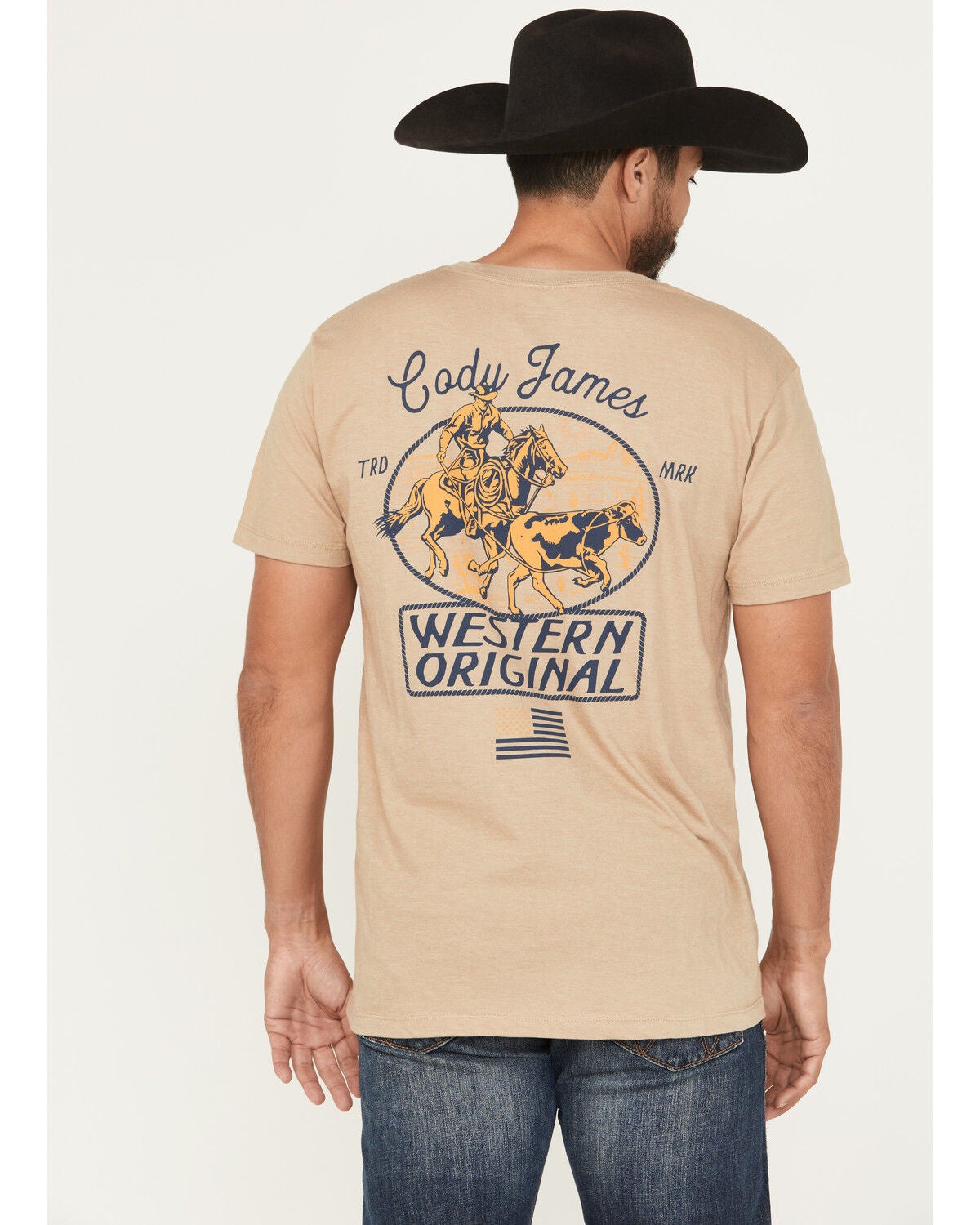 Cody James Men's Lasso Short Sleeve Graphic T-Shirt, Sand, hi-res
