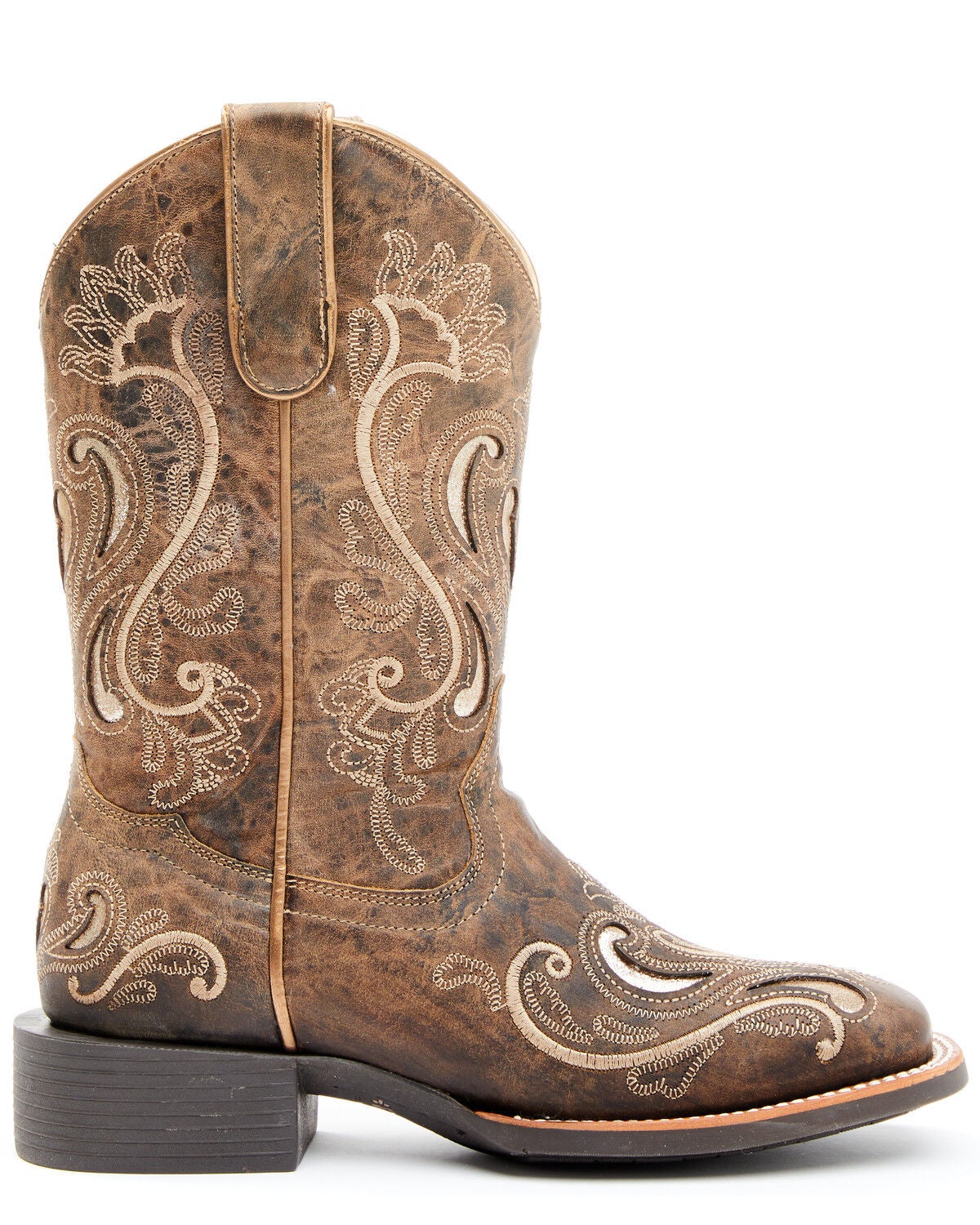 Image #2 - RANK 45&reg; Women's Melody Western Performance Boots - Broad Square Toe, Tan, hi-res