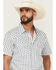 Image #2 - Cody James Men's Outlaw Pass Southwestern Striped Short Sleeve Snap Western Shirt, White, hi-res