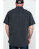 Hawx Men's Charcoal Solid Yarn Dye Two Pocket Short Sleeve Work Shirt - Big, Charcoal, hi-res