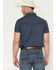 Image #4 - RANK 45® Men's Wind River Geo Print Short Sleeve Snap Performance Western Shirt, Navy, hi-res