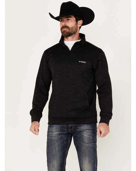 Cowboy Hardware Men's Cadet Stretch Zip Pullover, Black, hi-res