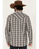 Image #4 - Moonshine Spirit Men's Decibel Plaid Print Long Sleeve Button-Down Western Shirt, Grey, hi-res