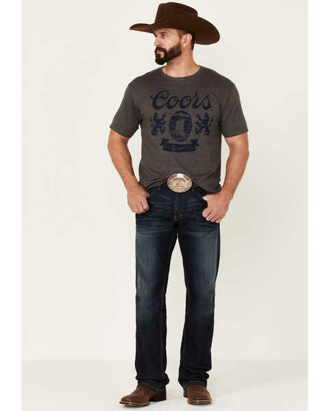 Image #2 - Brew City Beer Gear Men's Grey Coors Banquet Banner Graphic Short Sleeve T-Shirt , , hi-res