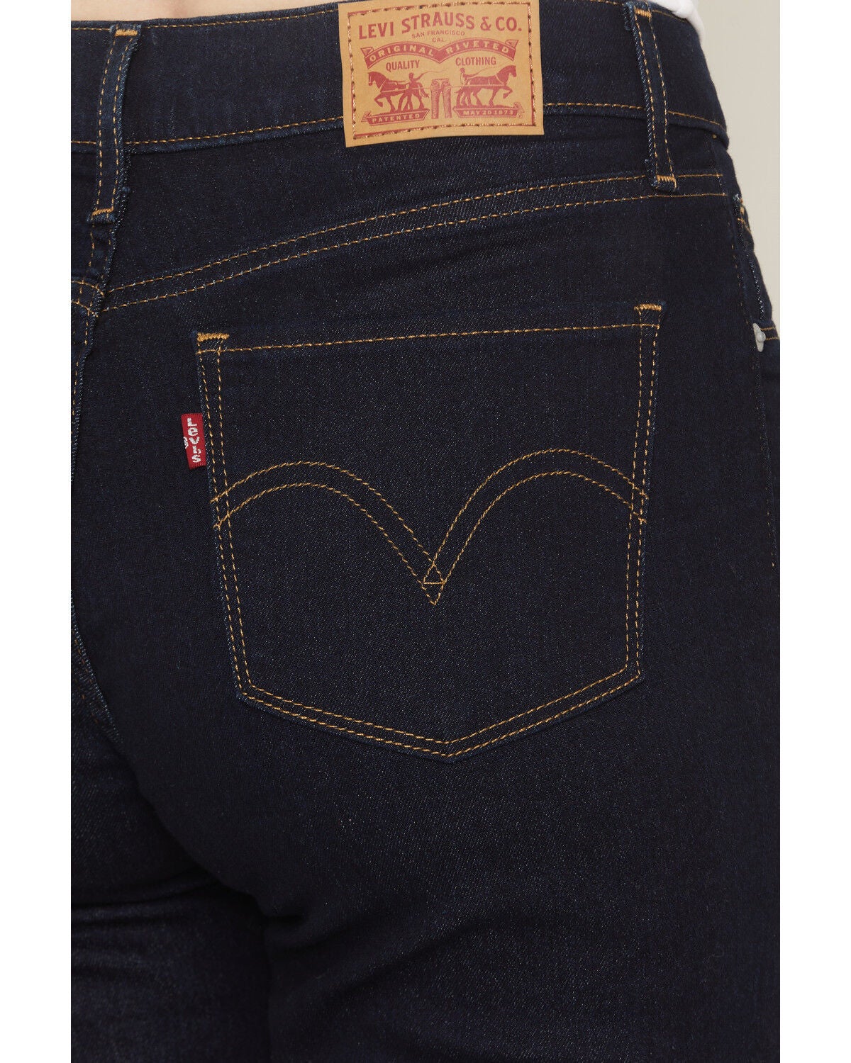 Image #4 - Levi's Women's Darkest Sky Wash Classic Mid Rise Bootcut Stretch Denim Jeans, Dark Wash, hi-res