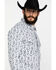Image #5 - Rock & Roll Denim Men's Crinkle Washed Print Long Sleeve Western Shirt, White, hi-res