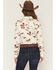 Image #4 - Shyanne Women's Horse Print Long Sleeve Button-Down Stretch Western Shirt, Cream, hi-res