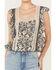 Image #3 - Angie Women's Butterfly Sleeve Floral Print Top, Black/white, hi-res