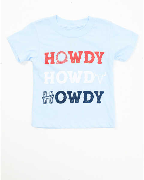 Cody James Toddler Boys' Howdy Short Sleeve Graphic T-Shirt , Light Blue, hi-res