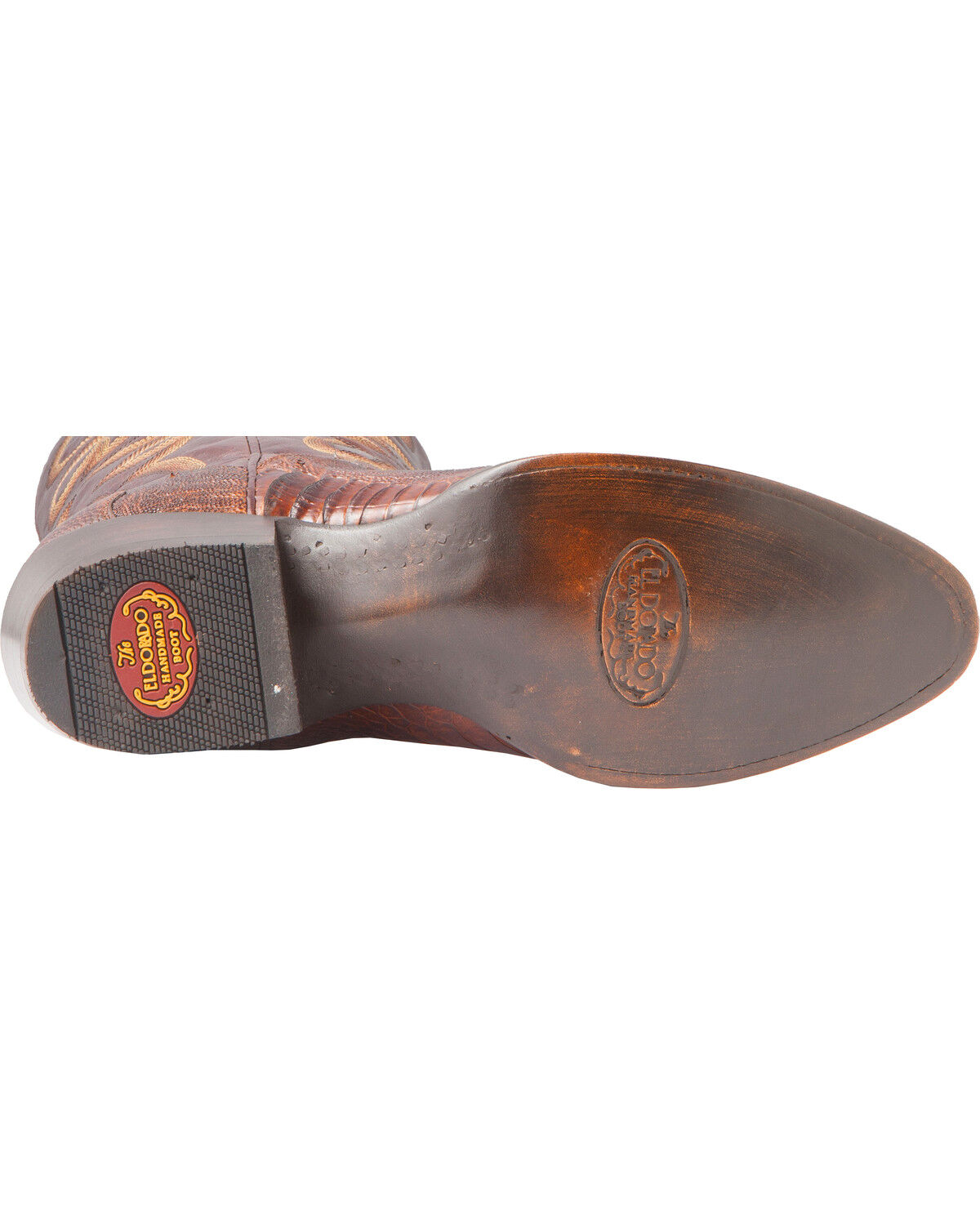 Image #5 - El Dorado Men's Handmade Ostrich Leg Brass Western Boots - Round Toe, Bronze, hi-res