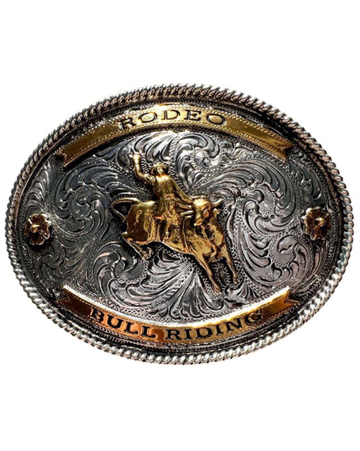Image #1 - Cody James Men's Rodeo Bull Riding Belt Buckle, Multi, hi-res