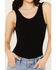 Image #3 - By Together Women's Hello There Ribbed Bodysuit, Black, hi-res