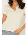 Image #3 - Shyanne Women's Studded Rib Knit V-Neck Top, Cream, hi-res