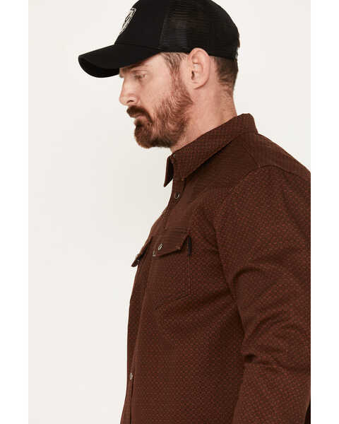 Image #2 - Cody James Men's FR Solid Long Sleeve Snap Western Shirt , Cognac, hi-res
