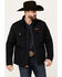 Image #1 - Cinch Men's Textured Poly Concealed Carry Zip Softshell Jacket, Black, hi-res
