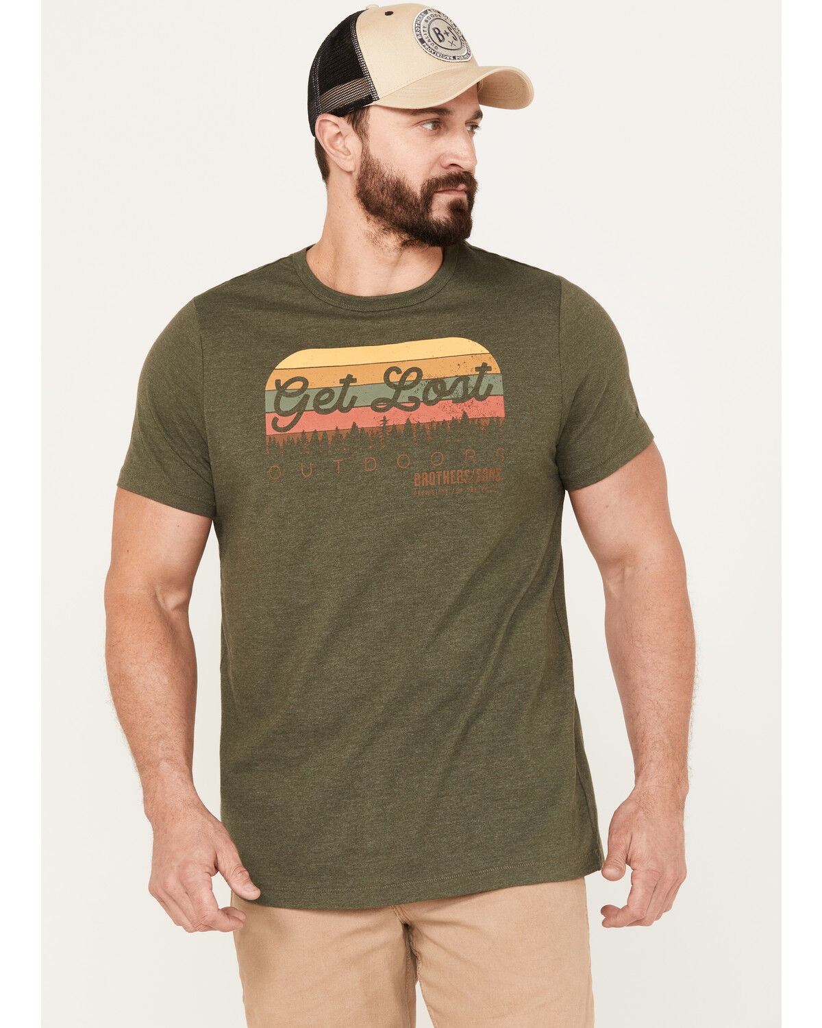 Image #1 - Brothers and Son's Men's Get Lost Short Sleeve Graphic T-Shirt, , hi-res