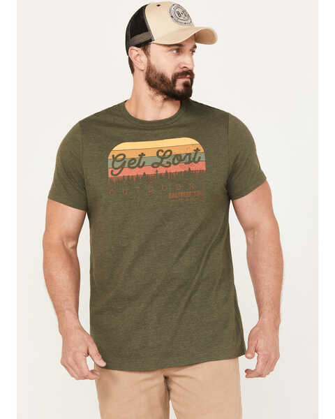 Brothers & Son's Men's Get Lost Short Sleeve Graphic T-Shirt, Dark Green, hi-res