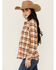Image #3 - Idyllwind Women's Binkley Plaid Print Long Sleeve Pearl Snap Western Shirt, Lt Brown, hi-res