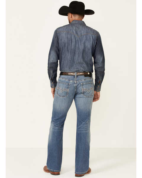 Rock & Roll Denim Men's Med Vintage Pistol Stretch Regular Bootcut Jeans , Blue, hi-res