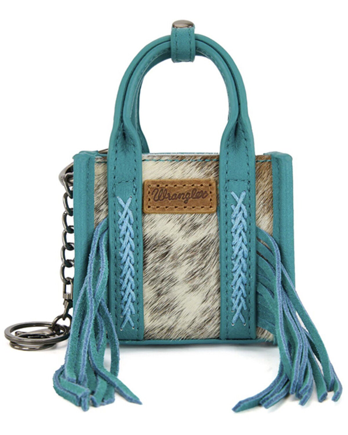 Image #4 - Wrangler Cowhide Mini Handbag Charm, Turquoise, hi-res