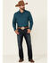 Image #2 - Cody James Men's Ride On Solid Long Sleeve Snap Western Shirt, Turquoise, hi-res