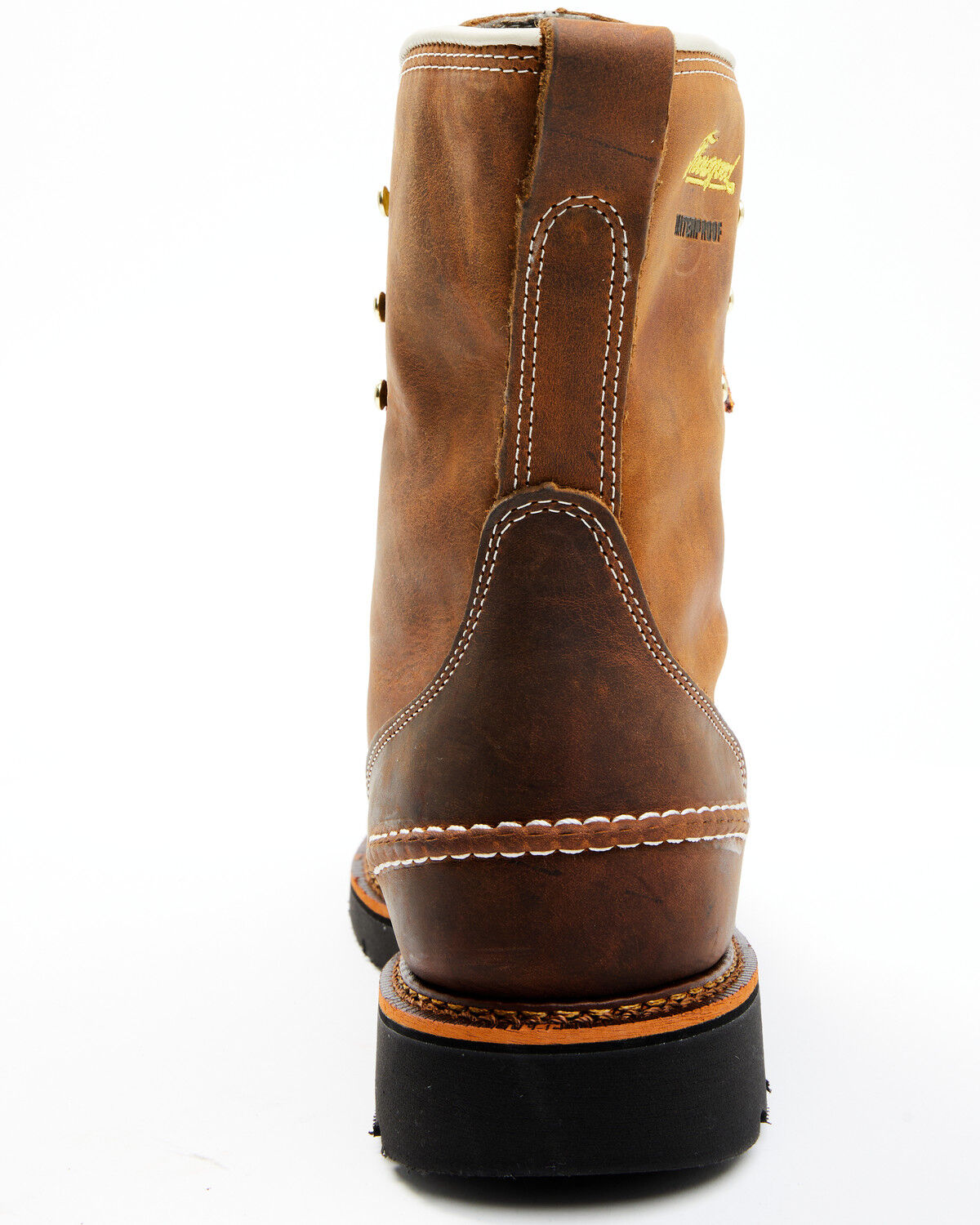 Image #5 - Thorogood Men's 8" Crazyhorse USA Waterproof Work Boots - Steel Toe, Brown, hi-res