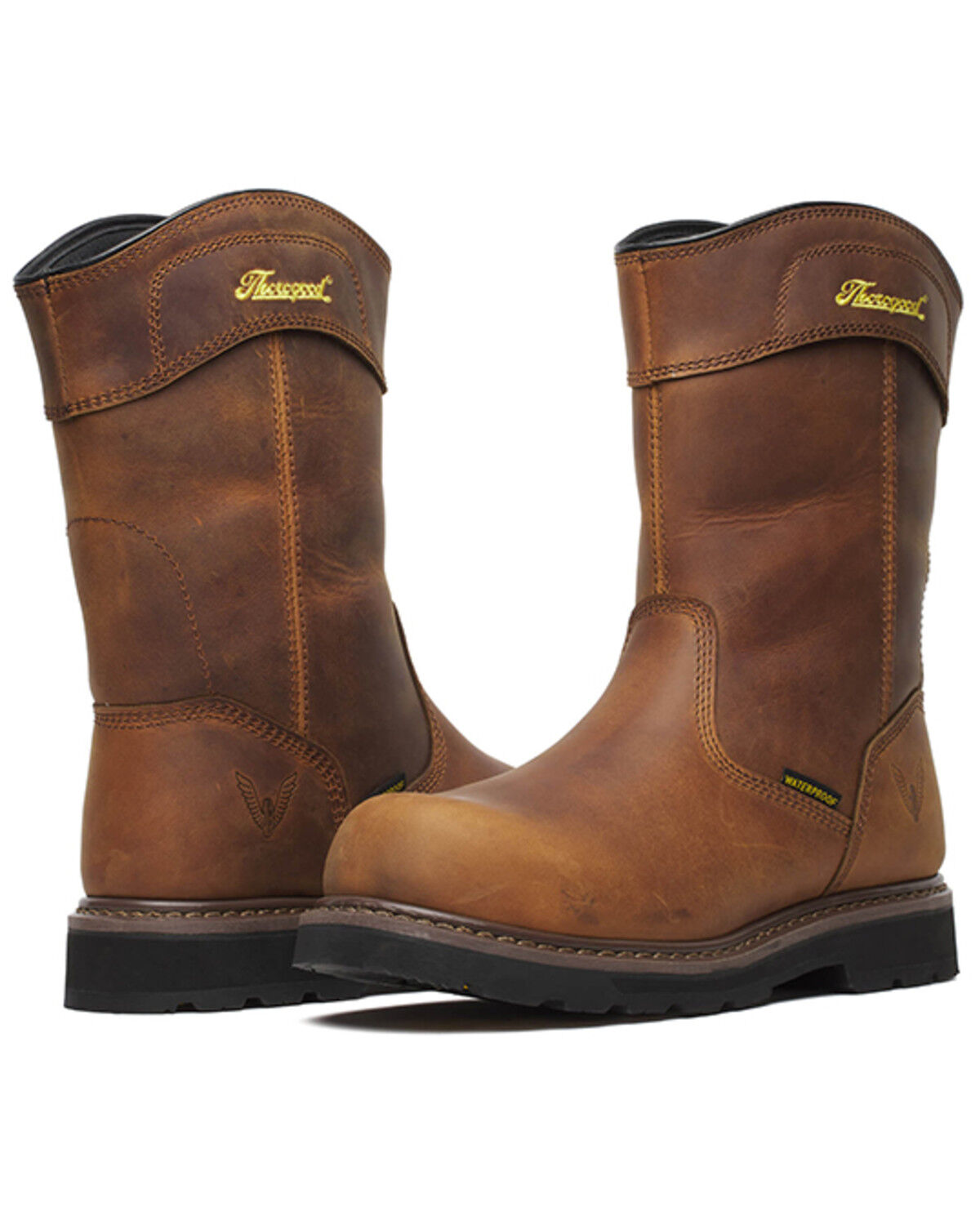 Image #3 - Thorogood Men's 11" Jobsite Waterproof Work Boots - Composite Toe, Brown, hi-res