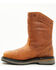 Image #3 - Cody James Men's 11" Waterproof Insulated Pull-On Work Boots - Composite Toe, Medium Brown, hi-res