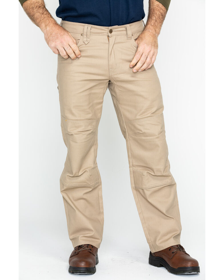 Hawx Men's Stretch Canvas Utility Work Pants - Big , Beige/khaki, hi-res