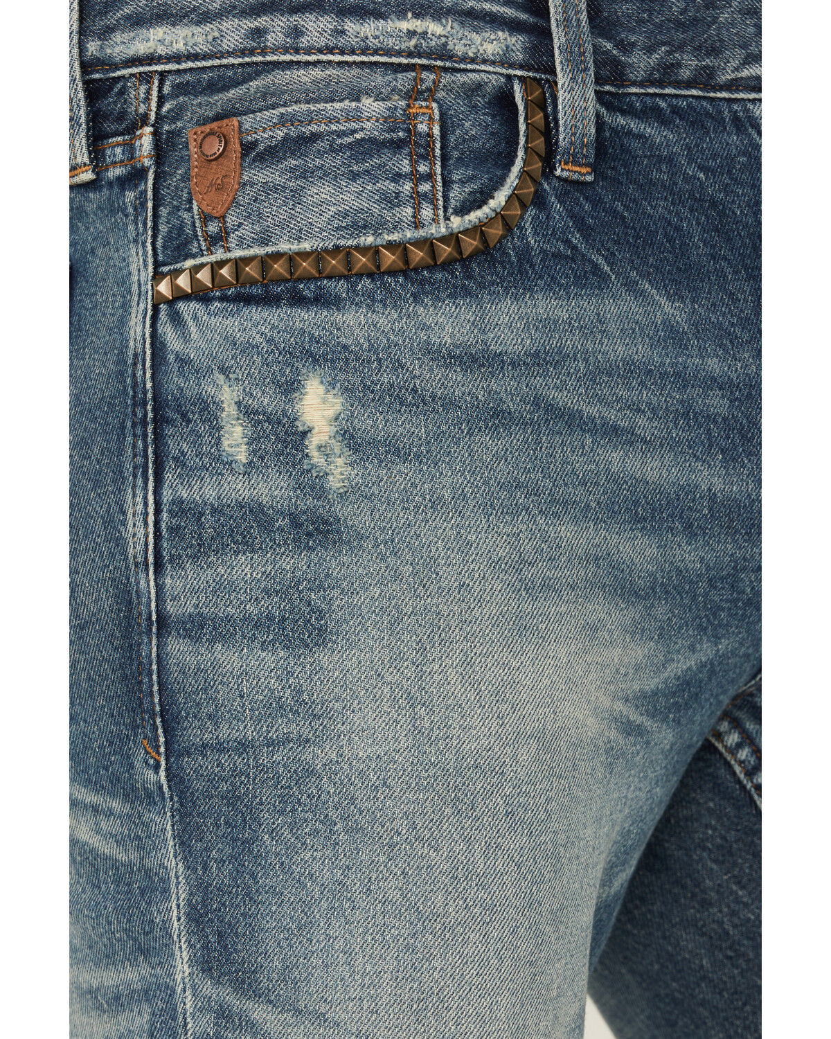 Image #2 - Moonshine Spirit Men's Slasher Medium Wash Slim Straight Rigid Denim Jeans, Medium Wash, hi-res