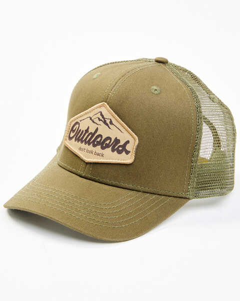 Brothers and Sons Men's Outdoors Don't Look Back Patch Ball Cap , Olive, hi-res