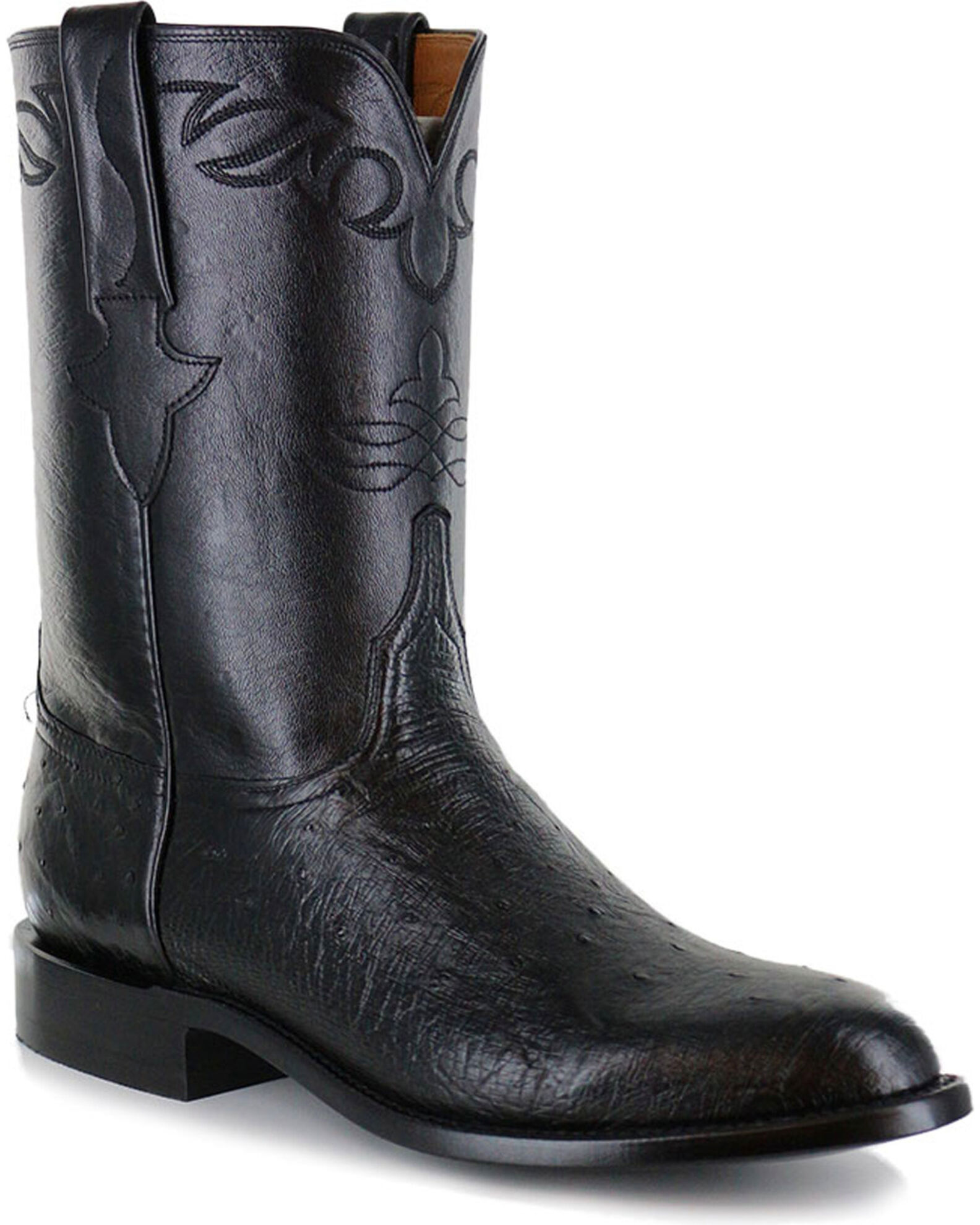 Lucchese round toe boots top